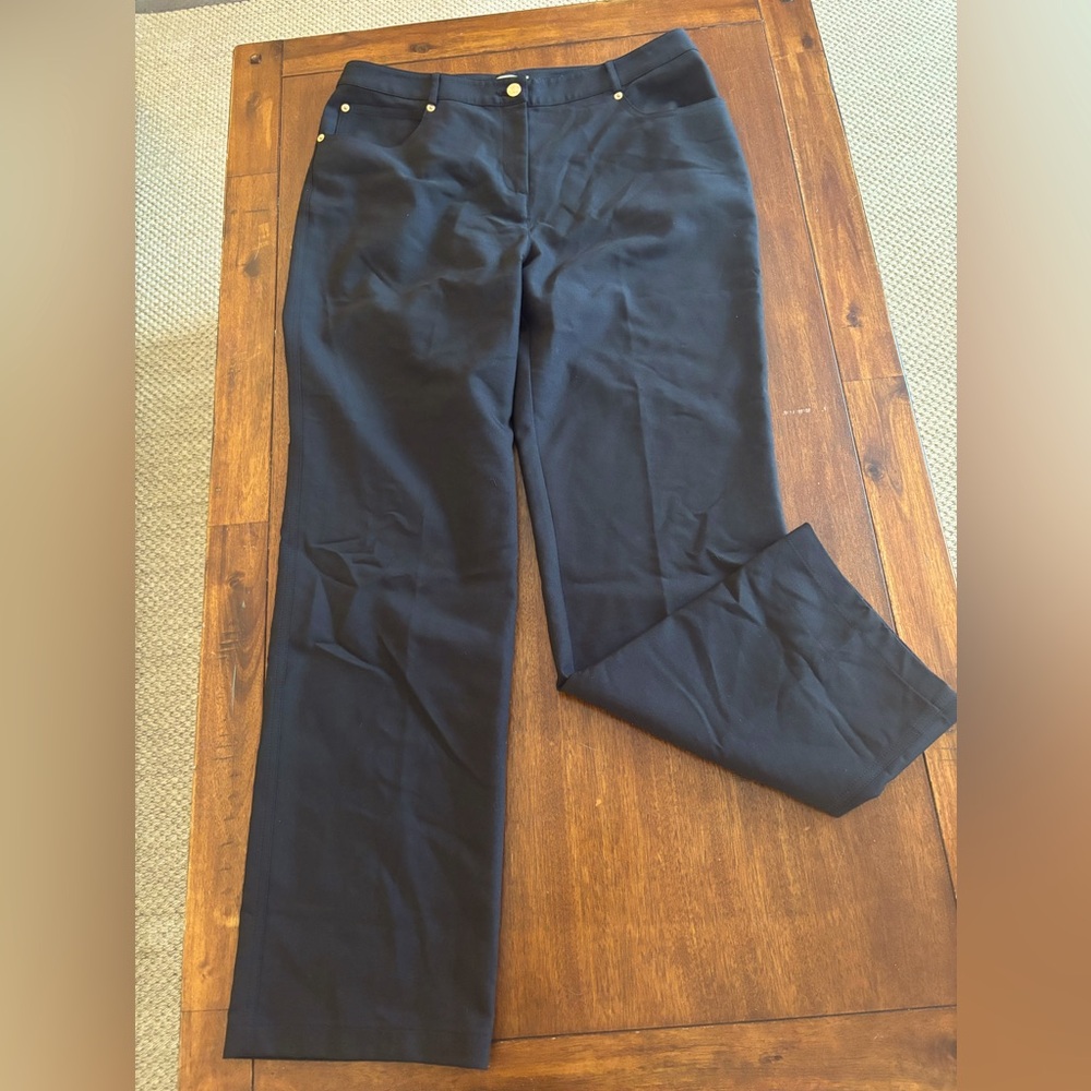 St. John sport woman’s wide leg black trousers 12